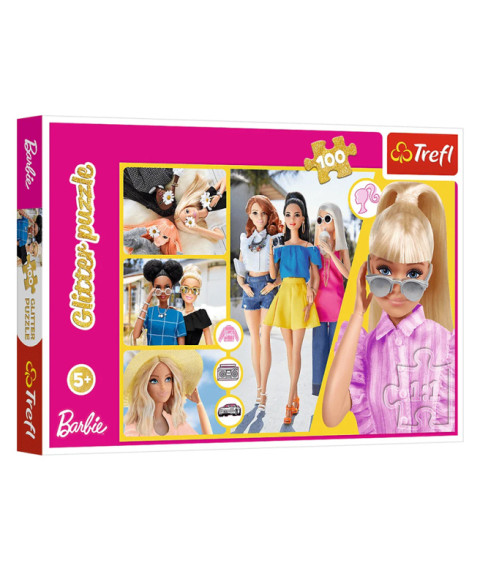 TF Puzzle "100 Glitter" - Glitter Barbie / Mattel, Barbie